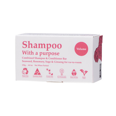 Shampoo with a purpose plastic free shampoo and conditioner bar for volume product image