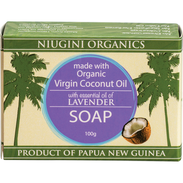 Niugini Organics Virgin Coconut Oil Soap Lavender 100g product photo
