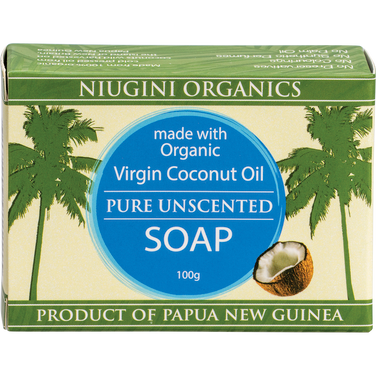 Niugini Organics Virgin Coconut Oil Soap - Pure Unscented 100g product photo