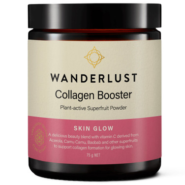 Wanderlust collagen booster plant powder 75g product photo front