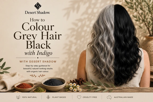 How to Colour Grey Hair Black with Indigo Organic Hair Colour