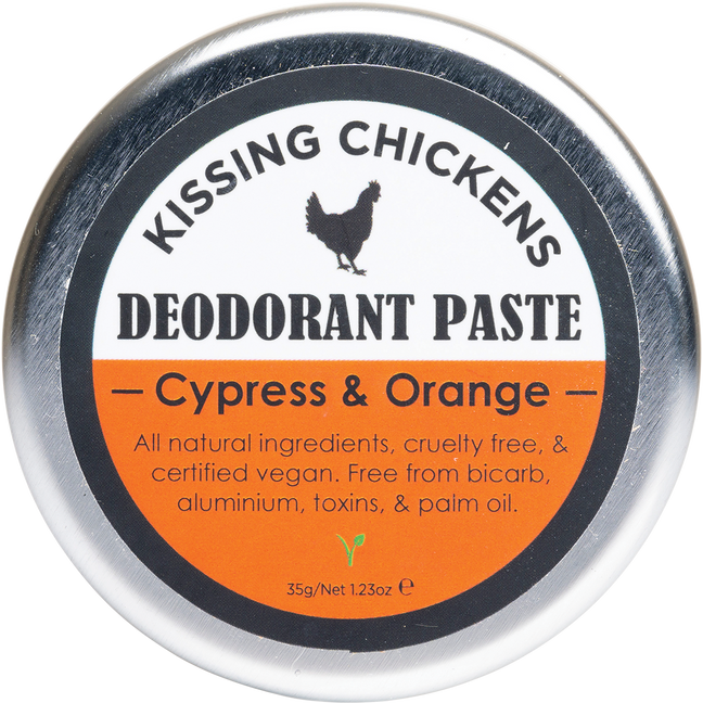 Kissing chickens Natural Deodorant Paste Tin Cypress & Orange 35g product photo