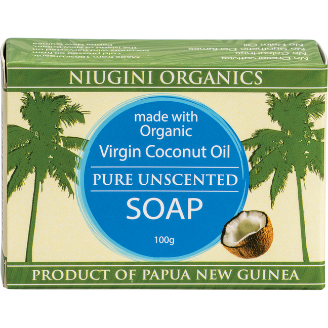 Niugini Organics Virgin Coconut Oil Soap - Pure Unscented 100g product photo