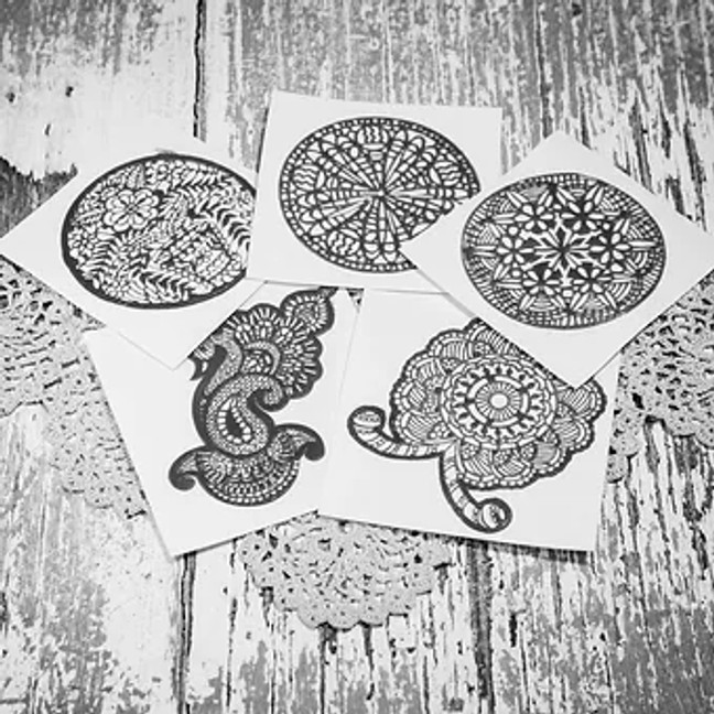 Henna stencil - mandala product photo