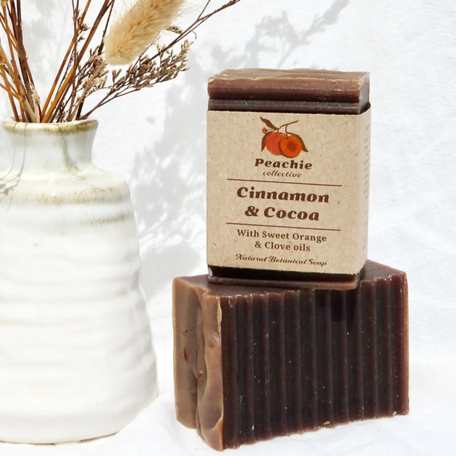 Peachie Collective - Cocoa, Cinnamon & Orange Soap bar 110g product photo