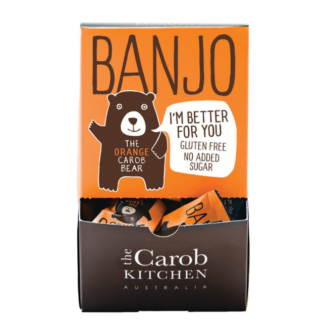 Banjo the Orange Carob bear 15g COUNTER DISPLAY PRODUCT PHOTO