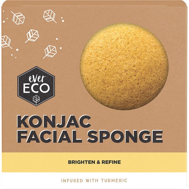 Konjac facial sponge Tumeric - brighten & refine