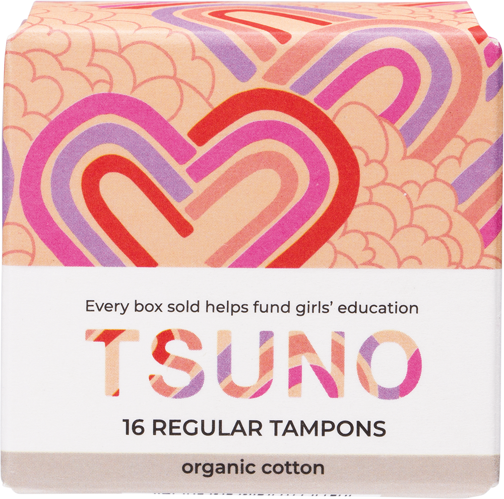 TSUNO Organic cotton Tampons Regular 16 pack product image