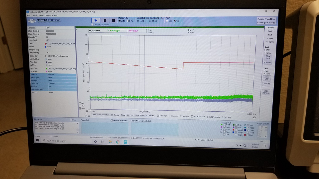 EMI Software for Siglent SSA3032X Plus Spectrum Analyzer