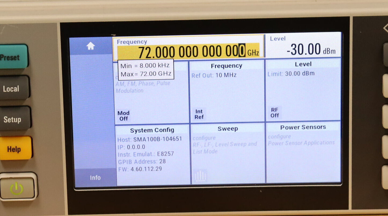 R&S SMA100B RF & Microwave Signal Generator - 8 kHz - 72 GHz