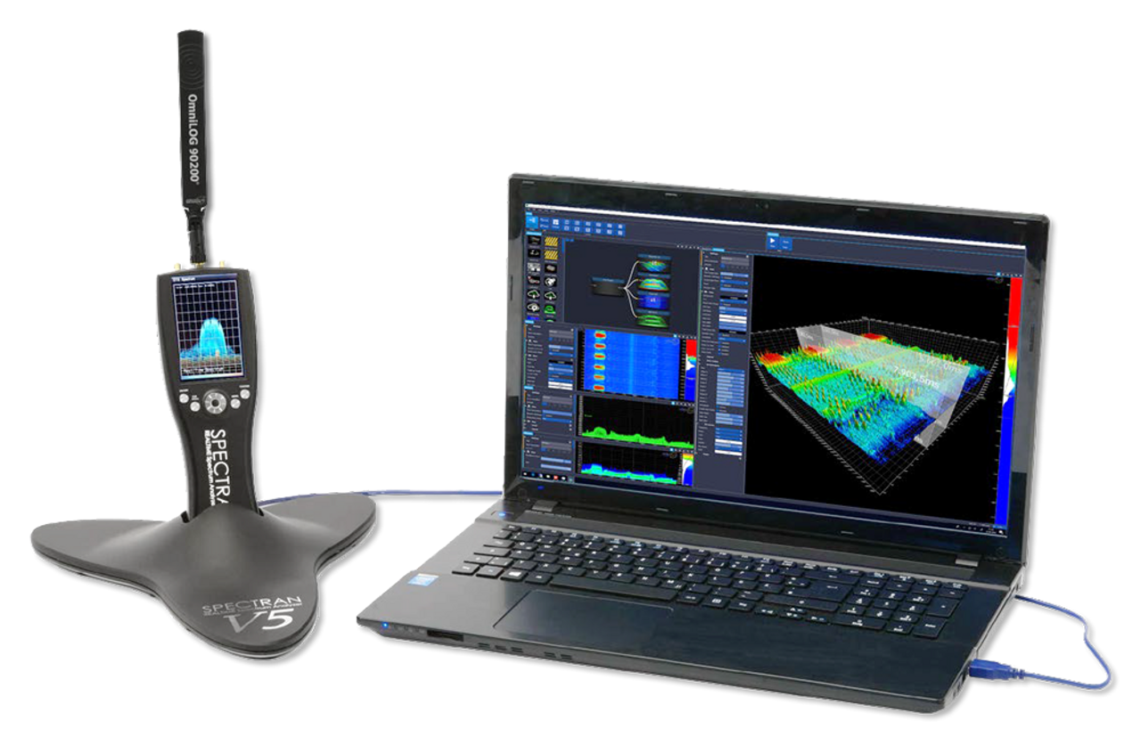 Aaronia AG HF-80200 V5 Real-Time Handheld Spectrum Analyzer Monitoring laptop - The EMC Shop