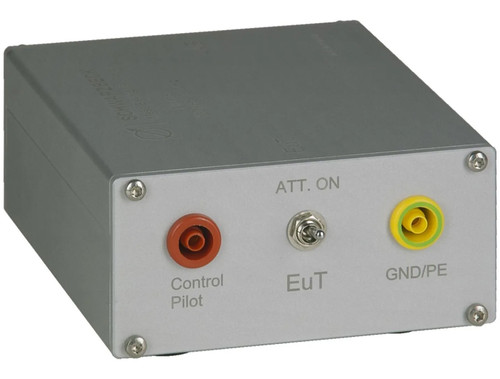 Schwarzbeck Pilot ISN front view showing EUT and control pilot connections