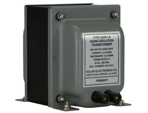 Solar 6220-1A Audio Isolation Transformer 30 Hz - 250 kHz