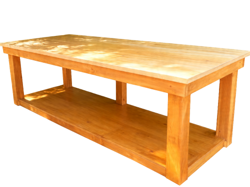 12 foot wood table table with leg space
