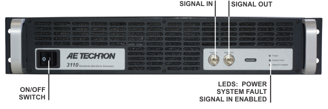 AE Techron 3110 Front Panel - Audio-Bandwidth Standards Waveform Generator