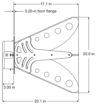 ETS-Lindgren 3164-06 Open Boundary Quad-Ridged Horn Antenna