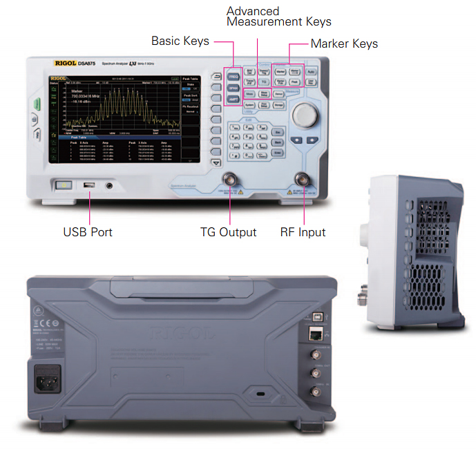 Rigol DSA875-TG High Quality Spectrum Analyzer From 9 kHz to 7.5 GHz