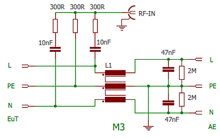 Fig. 5: principal circuitry CDN M2/M3 16A, switch position M3