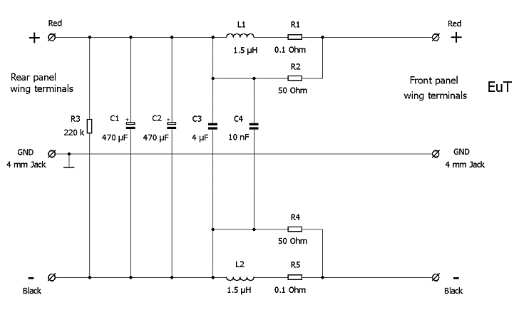 Principle Circuit Diagram of ECSS LISN 1