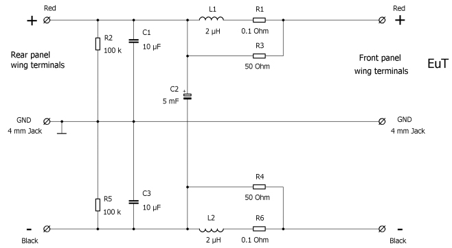 Principle Circuit Diagram of the ECSS LISN 2