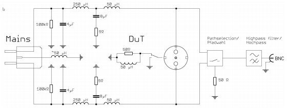 Diagram - Schwarzbeck NSLK 8127 Line Impedance Stabilization Network