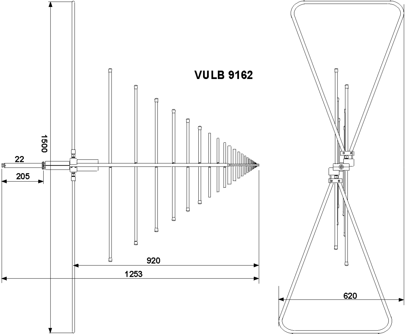 Schwarzbeck VULB 9162 TRILOG Broadband Antenna