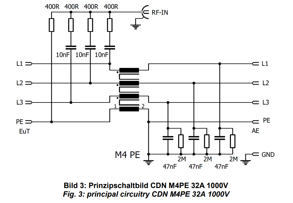 Circuitry for Schwarzbeck CDN M4PE 32A