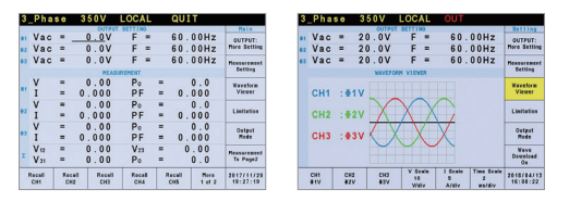 Chroma 61609 software display