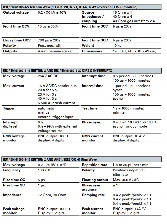 Haefely AXOS 8 7kV Surge & EFT Generator - EMC Test Equipment