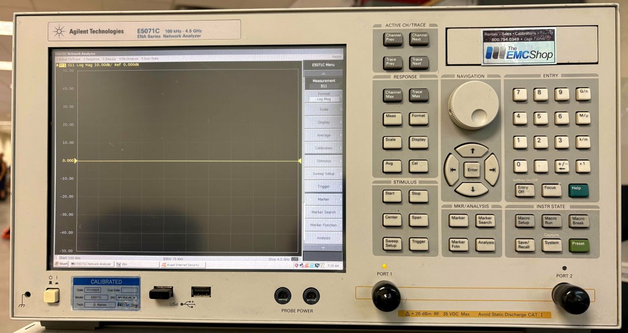 Keysight E5071C ENA Vector Network Analyzer
