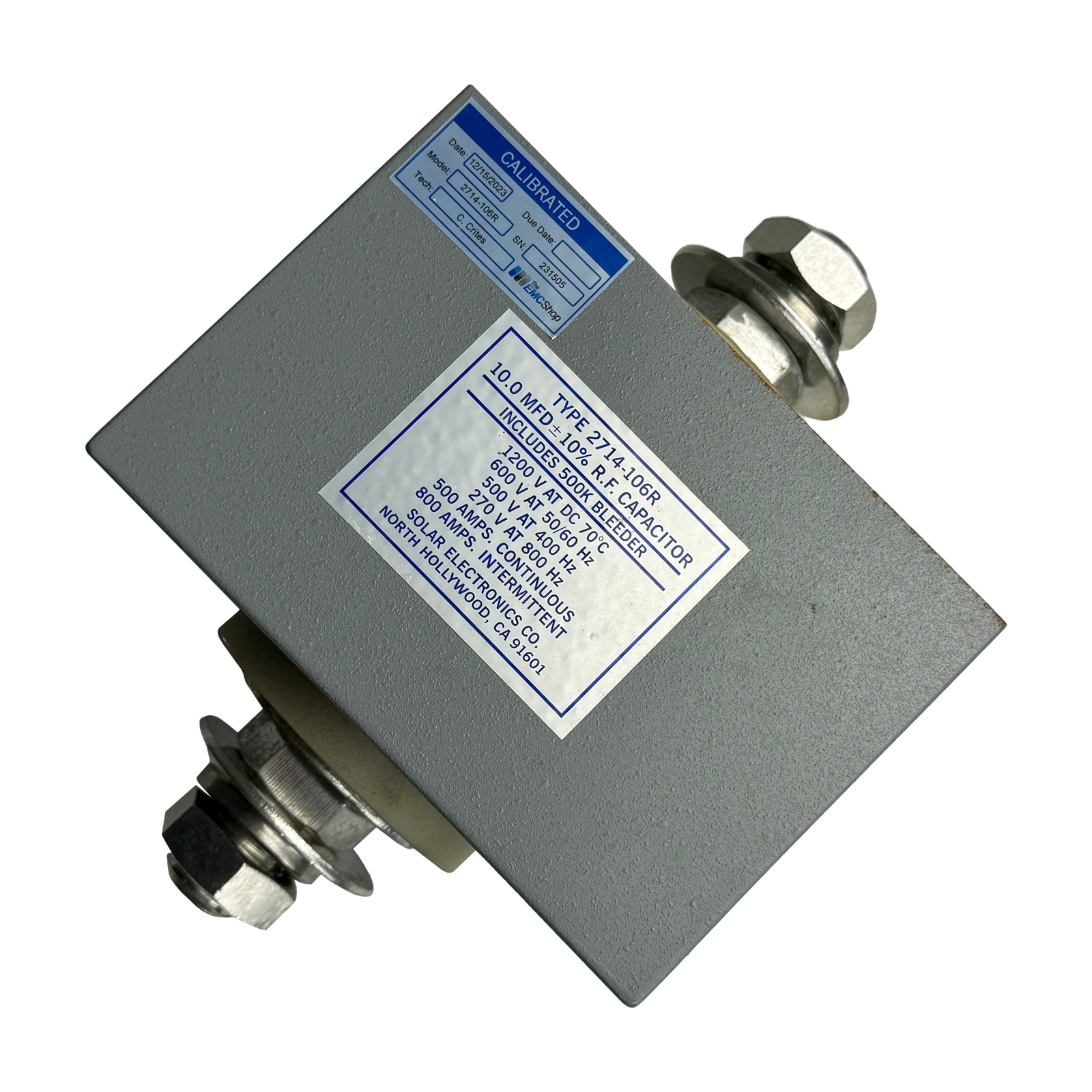 Solar Type 2714-106R 10 µF Feed-Thru Capacitor - The EMC Shop