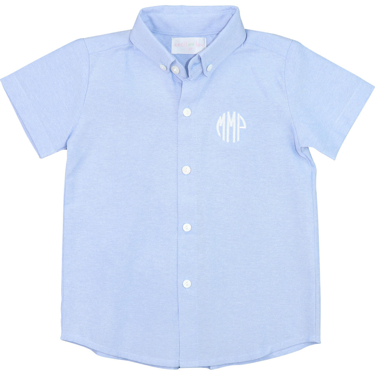 Toddler Dress Shirt - Chambray or White Monogrammed Oxfords