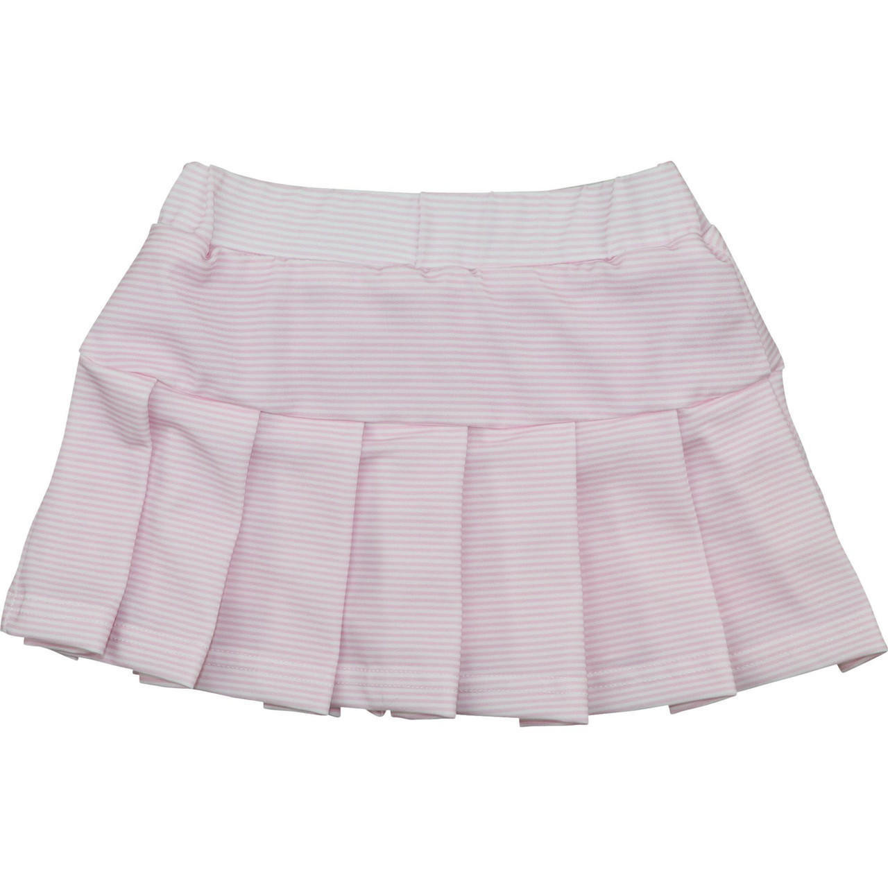 Pink Mini Stripe Lycra Tennis Skirt - Cecil and Lou