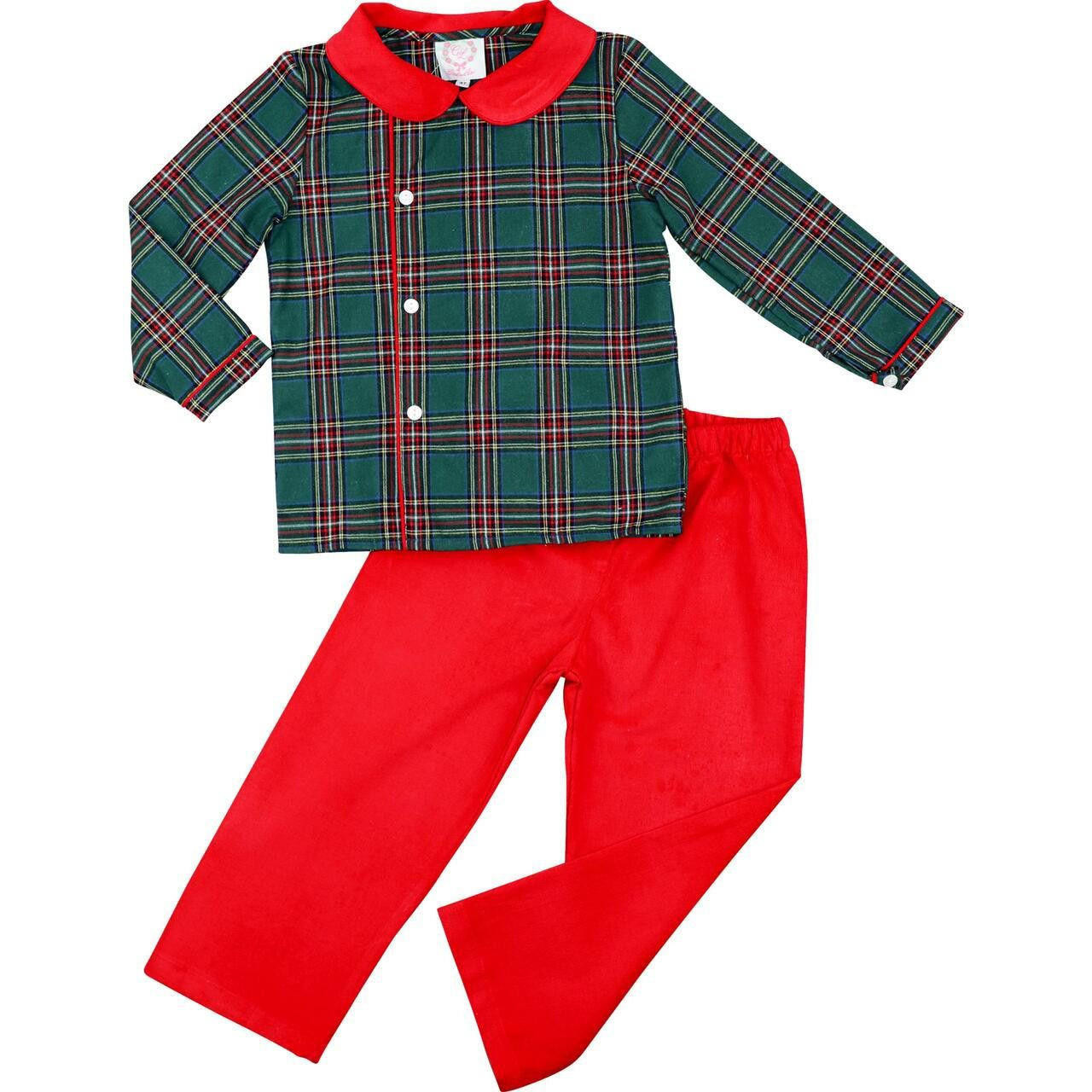 Men's Red Check Pajama Bottoms - Cecil and Lou