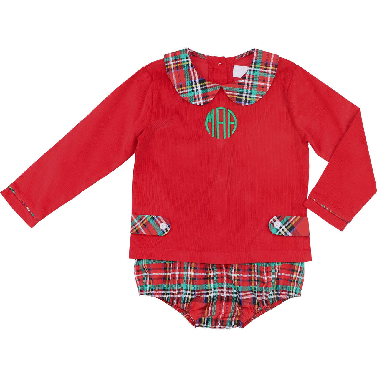 Lou Diaper Cecil and - Plaid Set Christmas