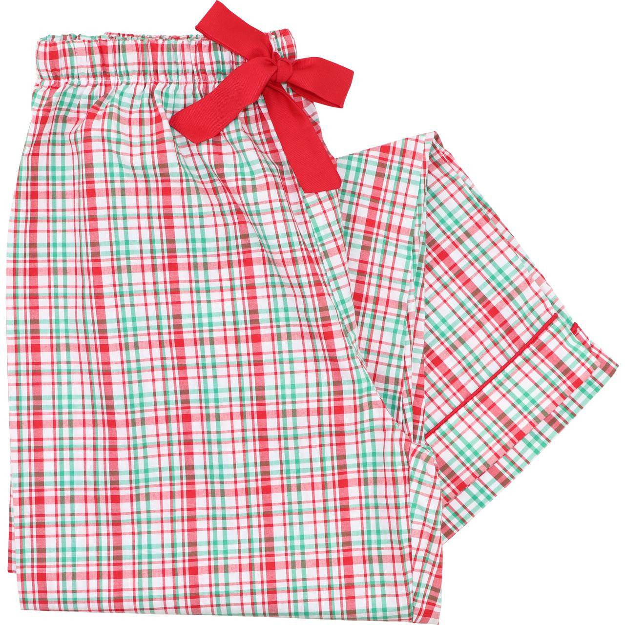 Red plaid christmas on sale pants