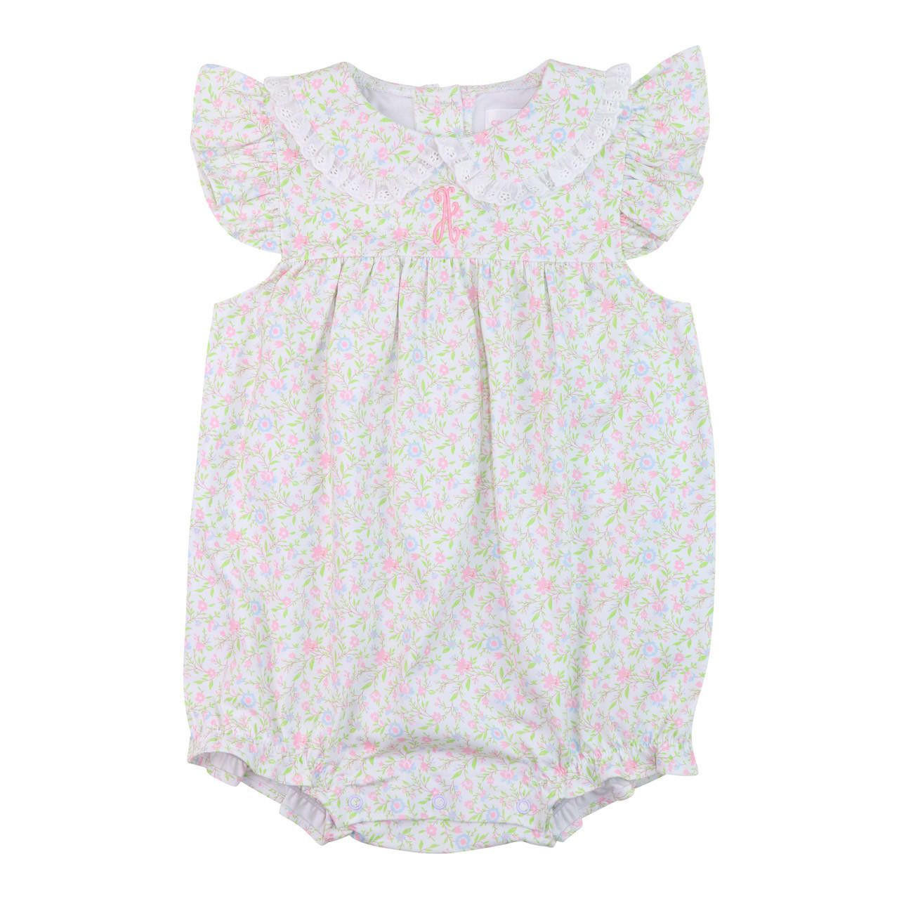 Pastel Floral Eyelet Knit Bubble - Cecil and Lou