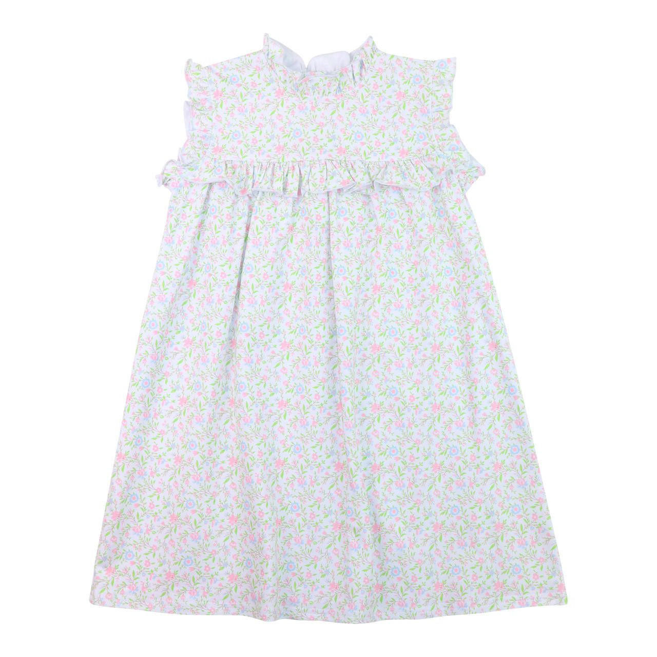 Pastel Floral Ruffle Knit Dress - Cecil and Lou
