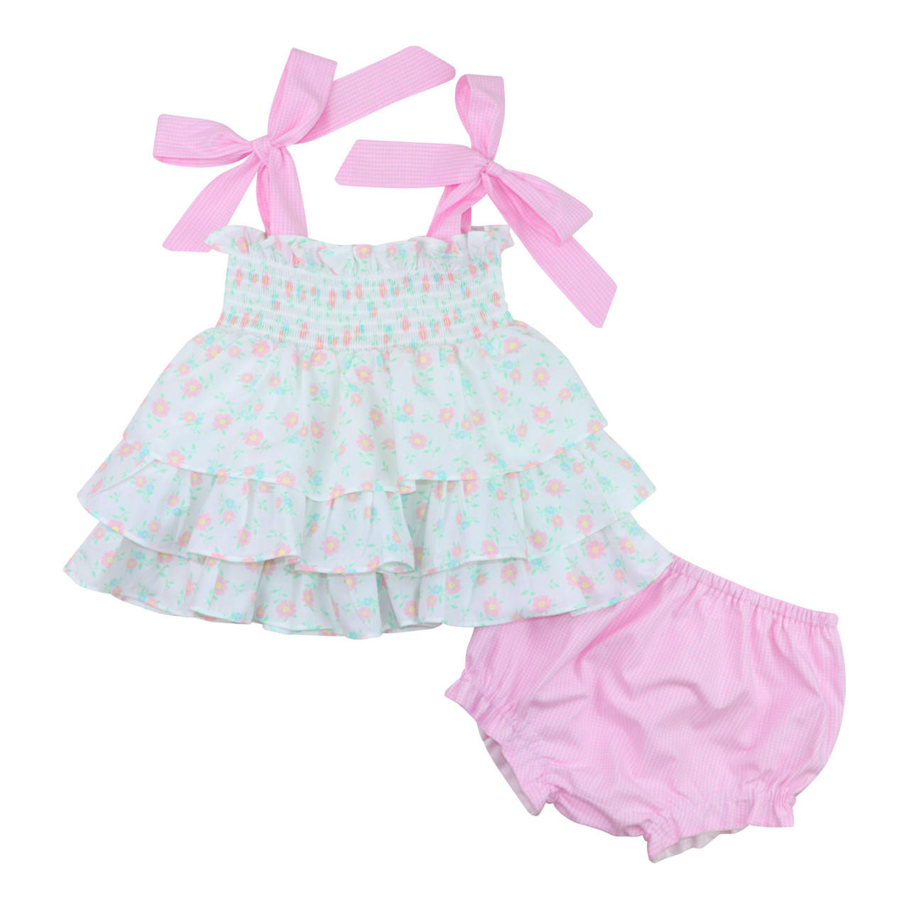 Floral Ruffle Diaper Set - Cecil and Lou