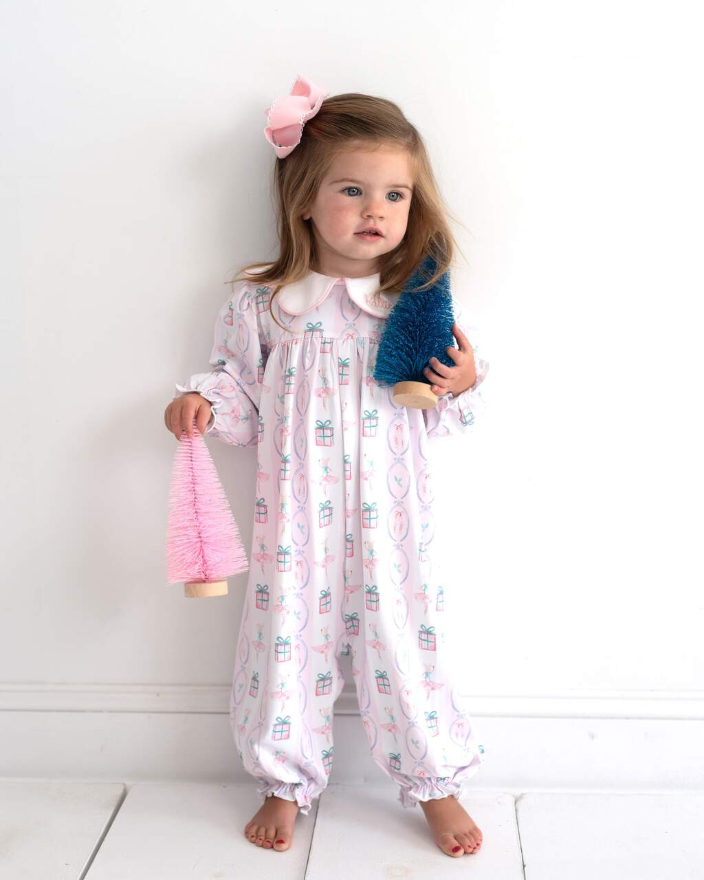 Pink And Green Nutcracker Ballerina Long Bubble Cecil and Lou