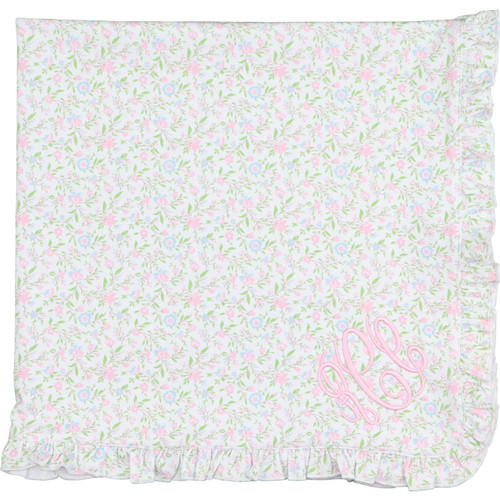 Teddy Bear Trellis Baby Blanket: Pink – Loozieloo Children's Boutique