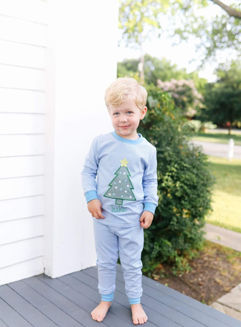 Pastel Knit Christmas Tree Pajamas