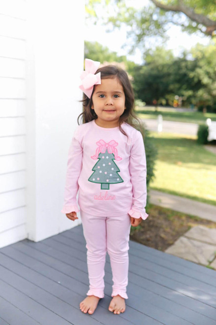 Pastel Knit Christmas Tree Pajamas