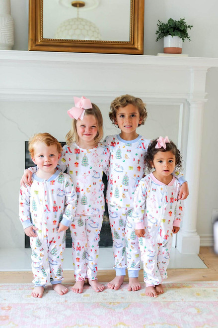 Pink Pastel Butterfly Print Knit Pajamas - Cecil and Lou