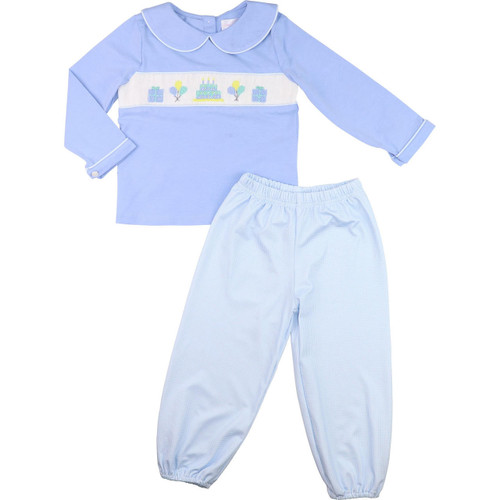 Boys Birthday Print Knit Pajamas