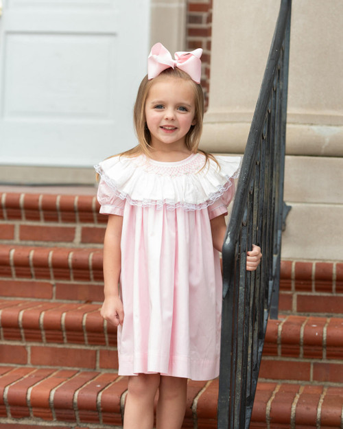 Girls Party Dress | Faye Deep Pink V Neck Dress - faye