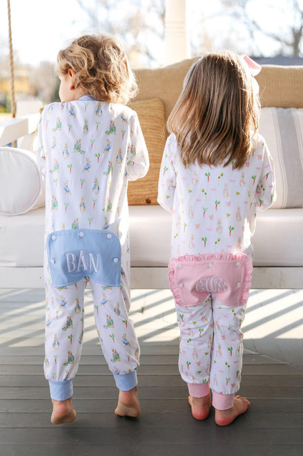 Pink Peter Rabbit Knit Zipper Pajamas