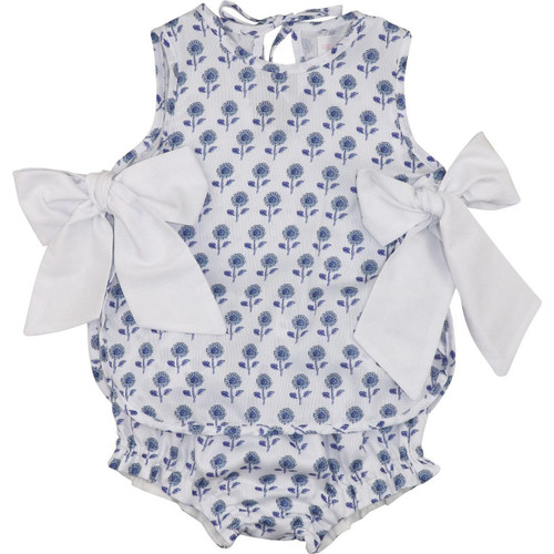 Floral Shoulder Tie Ruffle Diaper Set