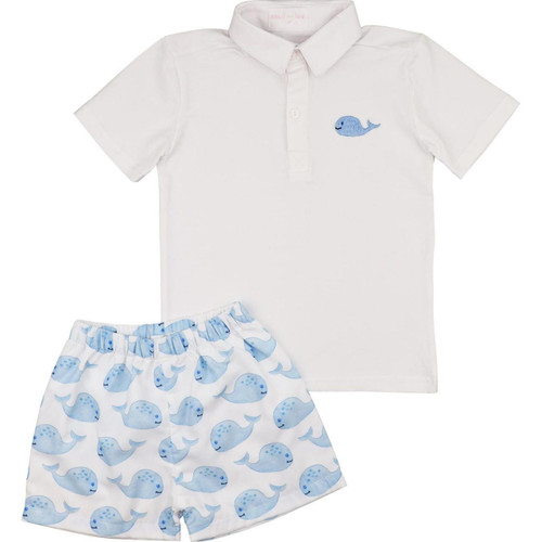 Fish Print Personalized Short Set Outfit