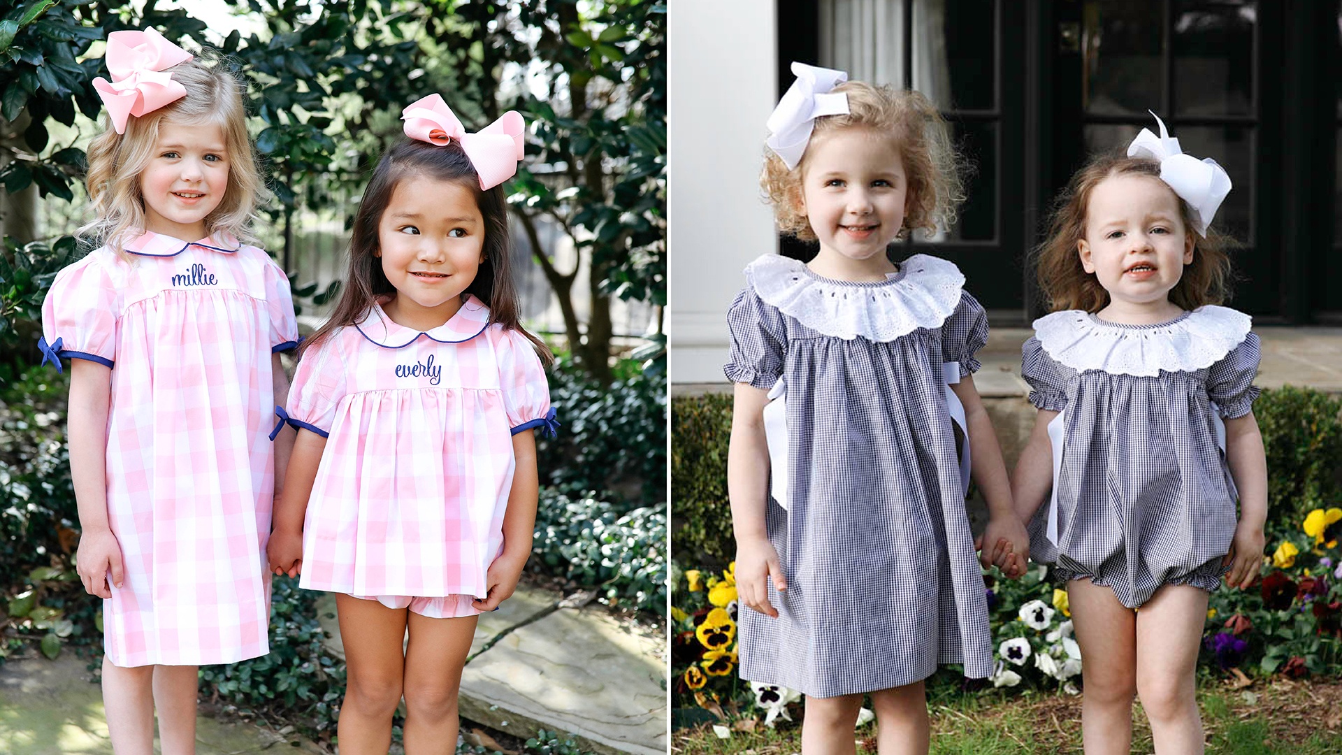 pinks and blues baby clothing